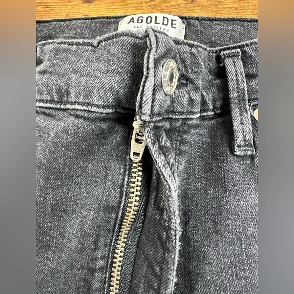 AGOLDE Womens Feel Good High Waist Distressed Ankle Skinny Jeans Size 31 - Picture 13 of 14